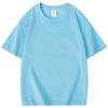 Nueva Camiseta de Manga Corta para Niños de 210g, Top de Primavera de Algodón Puro Holgado para Niñas, Uniforme Escolar de Color Sólido, Ropa de Verano para Niños
