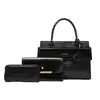 Bolsa Feminina de Comércio Exterior Transfronteiriço 2025 Nova Urbana Simples Padrão Crocodilo Bolsa de Ombro de Mão Bolsa de Mão Embossada Bolsa Transversal