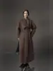 Diseño de cuello alto de alta gama abrigo de lana de doble cara retro abrigo de lana otoño e invierno largo nuevo hombre pequeño