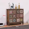 Gabinete de almacenamiento para arte de uñas vitrina juego de mesa y silla para arte de uñas silla para arte de uñas estilo vintage gabinete de almacenamiento de madera maciza gel para uñas