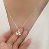 Prata 925 Estilo Novo Fresco Elegante Alto Padrão Simples Zircônia Colar Moda Feminina Luxo Acessível Versátil Corrente da Clavícula Atacado