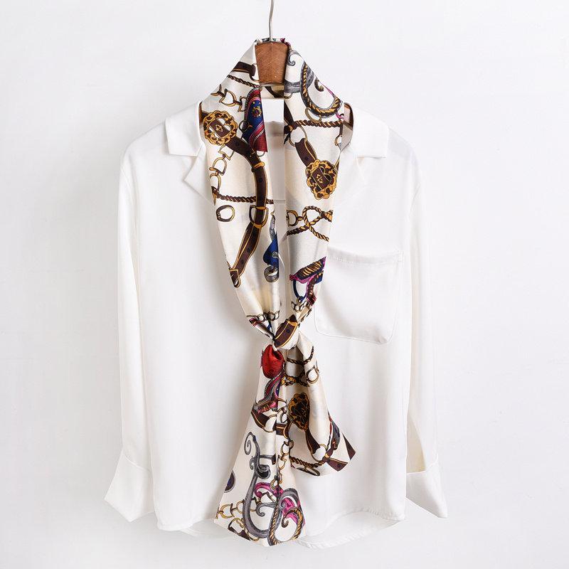 智贝SKU图_20明星同款细窄长条小丝巾女春秋洋气时尚韩国