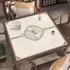 Mantel de Mesa de Cuero Chino Impermeable y a Prueba de Aceite Mantel Resistente al Desgaste Anti-Escaldaduras Mesa de los Ocho Inmortales Mantel Cuadrado Alfombrilla para Mesa Sin Lavado