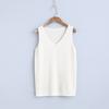 Chaleco de punto multicolor verano Corea del Sur Celebridad de Internet holgado rizado cuello en V suéter de ramio ropa de mujer entrega