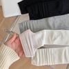 Máquina todo en uno para primavera y verano, calcetín de costura sin hueso para mujer con talón, malla recta transpirable, calcetines clásicos de color liso de tubo medio