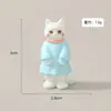 Figura de Gato Exótico Linda Vintage, Muñeca de Gato de Resina de Gama Alta, Adorno Decorativo para Coche y Escritorio