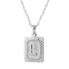 Collar de Acero Inoxidable con Colgante de Letra Europeo y Americano Transfronterizo para Hombre, Oro de 18K, No se Desvanece, Largo para Mujer, Lujo Accesible, Joyería de Alta Gama