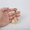 Dibujo Animado Animal Lindo Oso de Peluche Colgante de Lana Colgante de Bolso Tejido para Mamá Llavero Regalo Regalo