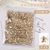 Manicura de diamantes de Año Nuevo champán plano diamante de cristal de forma especial tamaño grande pequeño mini gota de agua amor diamante joyería para uñas