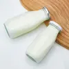 Botellas de Vidrio Transparentes para Yogur y Leche Fresca, Botellas Especiales para Bebidas de Pudín de Leche, Frascos Sellados, Botellas de Vino con Tapas, Resistentes a Altas Temperaturas