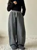 Pantalones de Forro Polar para Niñas Little Red Fish Otoño e Invierno 2026 Pantalones Largos de Lana Polar Integrados para Padres e Hijos Pantalones Casuales Rectos