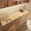 Nuevo mantel para aparador estilo chino, impermeable y a prueba de aceite, alfombrilla lavable de cuero para mesa de zapatero de entrada, alfombrilla protectora para mesa de mueble de TV