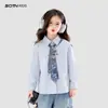 Roupas de meninas: Novas Camisas Estilosas para Crianças Primavera 2026, Tops Casuais da Moda para Crianças Maiores na Primavera e Outono