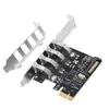 Placa de Expansão PCI-E para USB 3.0 de Quatro Portas com Adaptador de Mesa Embutido Placa de 4 Portas 5Gbps Alta Velocidade Chip VL805