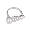 Anillo de plata esterlina S925 estilo INS para mujer, diseño de perlas de alta gama con personalidad, exquisito anillo ajustable con apertura de cuentas de concha