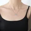 Moda Estilo Ins Nicho Forma de Corazón Versátil Retro Collar para Mujer Lujo Ligero Nicho Tendencia Fresco Minimalista Personalidad Joyería