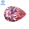 Venta al por mayor Calidad 5A Zircón Colorido en Forma de Gota, Zircón Rosa en Forma de Gota Superficie de Anillo de Piedra Suelta, Zircón Rosa en Forma de Pera