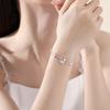 Nicho Lindo Pulsera Garra de Gato Rosa para Mujer Estilo Fresco Corazón de Chica Mori Pulsera de Cuentas Redondas Regalo para Novias 131