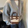 Bolso de mano de diseño nicho estilo coreano, bolso tipo cubo, bolso cruzado, nuevo bolso de hombro de moda simple y moderno Otoño 2026
