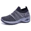 Tamanho Grande Comércio Exterior Sapatos Femininos Almofada de Ar Fly Woven Sneakers Slip-on Dance Cover Legs Casual Sapatos Femininos Sapatos de Balanço Meias Sapatos