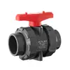 Válvula Esfera Rongsheng em PVC com Dupla União, Padrão Americano Sch80, Interruptor Manual de PVC Padrão Americano U-Pvc, Din