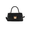 Bolso de mano retro texturizado para mujer, de color liso, sencillo, pequeño, cuadrado, moderno, con cierre, tipo bandolera, 2024