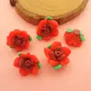 Accesorios de flor de arcilla blanda de 20 mm, cuentas de flor de rosa, color mixto, pulsera DIY, collar, cortina de cuentas, joyería hecha a mano, material de flor