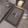 Alfombrilla de baño de diatomeas simple, absorbente, antideslizante, de secado rápido, resistente a las manchas, venta al por mayor