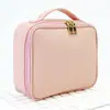 Nueva Bolsa de Cosméticos de Cuero PU de Gran Capacidad Moda Bolso Portátil de Almacenamiento para Cosméticos Bolsa de Lavar de Viaje Portátil