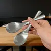 Cuchara Pequeña de Acero Inoxidable Martillado para Uso Doméstico, Cuchara de Postre, Cucharilla de Café, Cuchara para Revolver, Cucharilla Comercial para Tiendas de Té con Leche, Cuchara para Helado