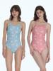 [Estilo Hermanas] Traje de Baño de una Pieza Triángulo de Competición para Mujer, Entrenamiento Deportivo Profesional, Sexy Espalda Descubierta para Baño en Aguas Termales