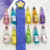 Colgante Mini Botella de Refresco Realista DIY Accesorios de Resina Collar Llavero Encantos para Pendientes