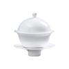 Jingdezhen Restaurante de Lujo Taza Nido de Pájaro Desplegando Alas Taza de Postre Taza para Sopa de Vino Taza para Estofado con Tapa Phnom Penh Vajilla de Cerámica Blanca Pura