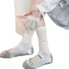 Calcetines Estilo Ballet para Mujer, Calcetines de Media Pantorrilla, Estilo Delgado Hueco de Verano, Calcetines Slouch de Punto Medio sin Costuras Dulces de Moda