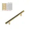 Accesorios Modernos Simples de Lujo Ligero Negro Mate Dorado Mango Largo para Muebles Manija de Puerta de Gabinete Armario Manija de Agujero Único