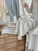 88267 Conjunto de Pijama de Otoño para Niñas 2025 Nuevo Conjunto de Ropa de Otoño para Bebé Niña Ropa de Casa Infantil de Lana con Jareta
