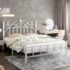 Cama de Hierro Forjado, Engrosada y Reforzada, Cama de Princesa Simple Moderna, Cama Doble de Moda de 1.8m, Cama Individual Nórdica, Cama con Estructura de Hierro de 1m