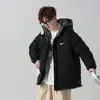 Chaqueta de Algodón Cálida de Invierno 2025 para Hombre, Abrigo de Algodón con Capucha de Moda, Corte Holgado, Chaqueta Acolchada Engrosada, Ropa Casual de Algodón