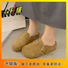Zapatos Birkenstock de suela gruesa para mujer 2026 nuevo resorte exterior de punta cerrada semi-fácil de poner persona perezosa mujer embarazada slip-on Birkenstock zapatos individuales