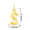 Accesorios de Joyería con Circonita Micro-Pavimentada, 26 Letras Brillantes, Baño de Oro Real de 18 Quilates, Collar, Accesorios de Colgante Pequeño