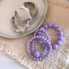 Pulsera geométrica de cuentas acrílicas transfronteriza europea y americana, diseño de nicho exagerado, lujo ligero, sensación de alta gama, accesorio de mano personalizado