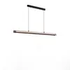 Lámpara colgante minimalista para restaurante, 6 nuevas luces lineales de barra de mostrador, accesorios de iluminación de alta gama para mesa de isla, acero al carbono