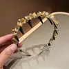 Coreia do Sul Avançada Faixa de Cabelo Dente Cabeça Tecelagem Enrolada à Mão Cristal Pedras Coloridas Grampos de Cabelo Cabelo Quebrado Coletor Faixa de Cabeça Versátil