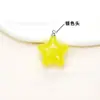 Colgante de estrella de cinco puntas de acrílico de 24 mm en color caramelo, hecho a mano, para llavero, bolso, accesorios de joyería al por mayor