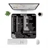 Mouse Pad Pequeño con Atajos de Teclado en Inglés, Popular Almohadilla para Computadora Antideslizante para Exportación, Almohadilla de Escritorio Antideslizante, Caucho Natural