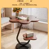 Mesa Auxiliar para Sofá para Uso Doméstico, Dormitorio, Sala de Estar, Mesa de Café Pequeña, Mesa de Noche, Mesa Redonda Pequeña para Balcón, Mesa Pequeña Estilo Vintage, Estante de Almacenamiento