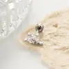 Outono e Inverno Micro-Pavimentado Zircônia Folha Francês Retrô Acessível Luxo Elegante Haste Rosqueada Hensen Piercing de Cartilagem Unha do Osso da Orelha