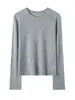Camiseta de manga larga con cuello redondo, capa base, suave, amigable con la piel, versátil, simple, cómoda, cálida, para uso diario en otoño e invierno, top de estilo elegante