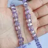 Um lote de contas quadradas cor AB galvanizadas a cristal 4/6/8mm açúcar acessórios de joias diy quadrados de contas cúbicas