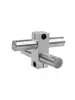 Conector de Abrazadera de Tubo Cruzado Bloque de Conexión de Abrazadera Cruzada de Eje Óptico Bloque de Fijación de Bloqueo Abrazadera de Fijación Vertical de Aluminio Abrazadera de Eje Óptico